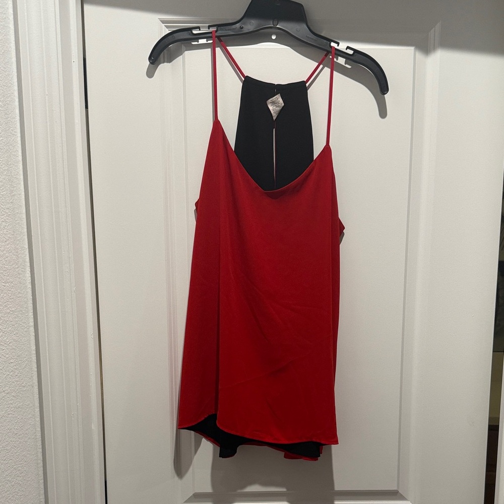 Express Barcelona Camisole Reversible, Red and Black